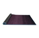 Sideview of Abstract Blue Contemporary Rug, con1767blu