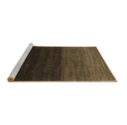 Sideview of Machine Washable Abstract Brown Contemporary Rug, wshcon1768brn