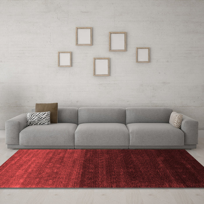 Contemporary Red Washable Rugs