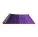 Sideview of Abstract Purple Contemporary Rug, con1768pur