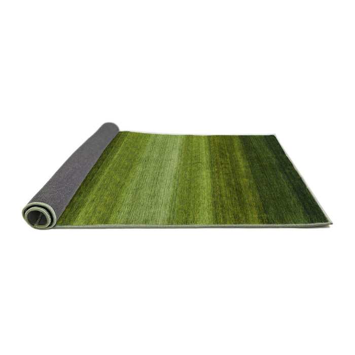 Thickness of Contemporary Dark Forest Green Modern Rug, con1769
