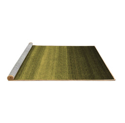 Sideview of Machine Washable Abstract Brown Contemporary Rug, wshcon1769brn