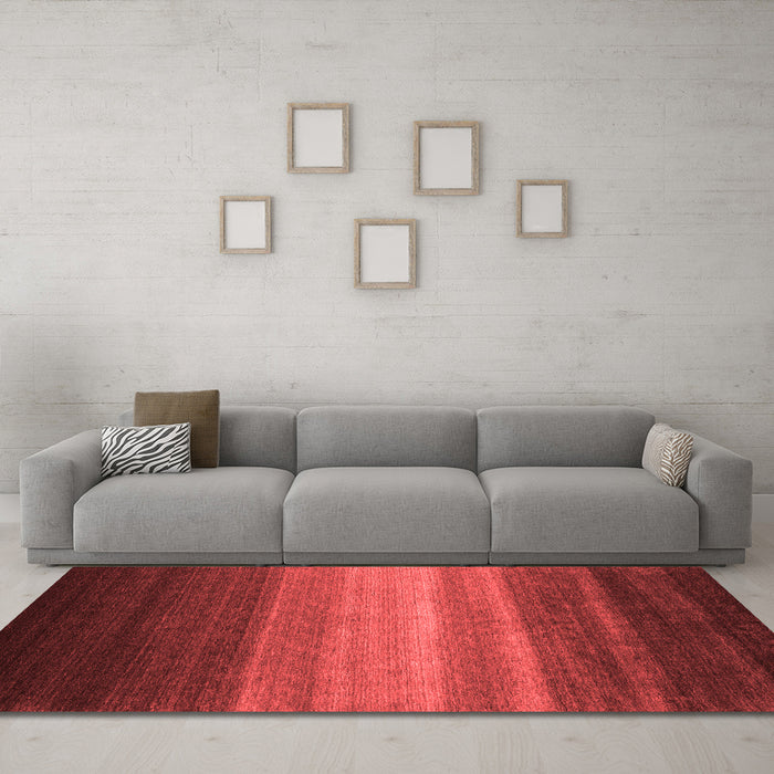 Contemporary Red Washable Rugs