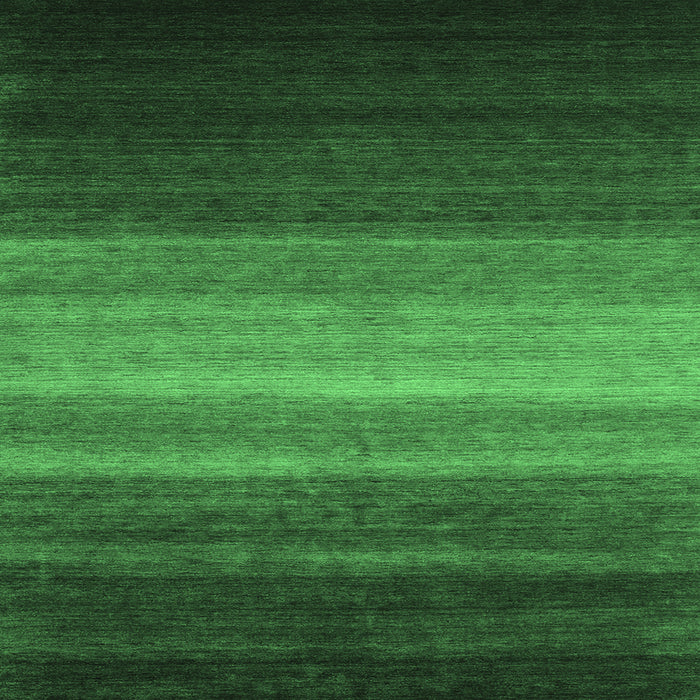 Square Abstract Emerald Green Contemporary Rug, con1769emgrn