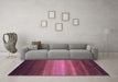 Machine Washable Abstract Pink Contemporary Rug in a Living Room, wshcon1769pnk