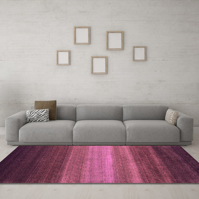 Machine Washable Abstract Pink Contemporary Rug in a Living Room, wshcon1769pnk