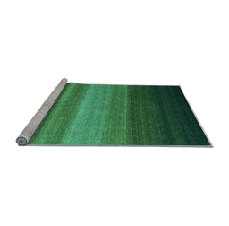 Sideview of Machine Washable Abstract Light Blue Contemporary Rug, wshcon1769lblu