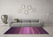 Machine Washable Abstract Purple Contemporary Area Rugs in a Living Room, wshcon1769pur