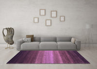 Machine Washable Abstract Purple Contemporary Rug, wshcon1769pur