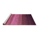 Sideview of Machine Washable Abstract Pink Contemporary Rug, wshcon1769pnk