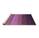 Sideview of Machine Washable Abstract Purple Contemporary Area Rugs, wshcon1769pur