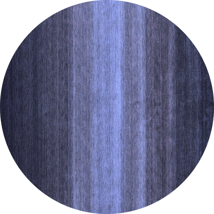 Round Machine Washable Abstract Blue Contemporary Rug, wshcon1769blu