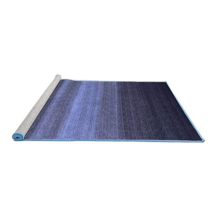Sideview of Machine Washable Abstract Blue Contemporary Rug, wshcon1769blu
