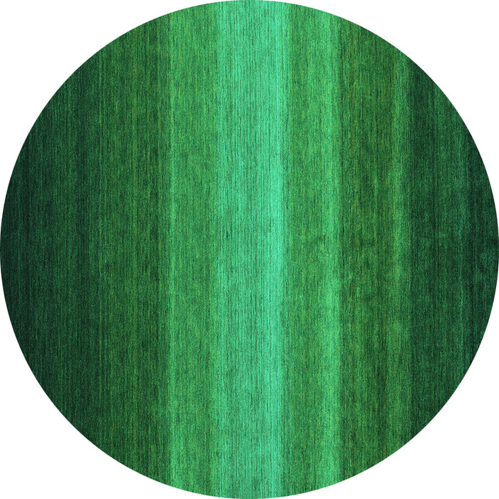 Round Abstract Turquoise Contemporary Rug, con1769turq