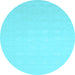 Round Solid Light Blue Modern Rug, con176lblu