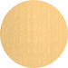 Round Solid Brown Modern Rug, con176brn