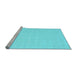 Sideview of Machine Washable Solid Light Blue Modern Rug, wshcon176lblu