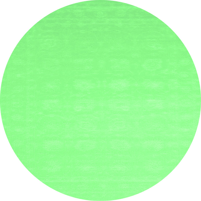Round Solid Emerald Green Modern Rug, con176emgrn