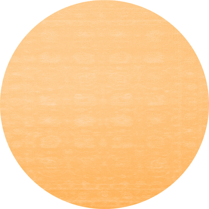 Square Solid Orange Modern Rug, con176org