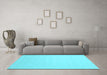 Machine Washable Solid Light Blue Modern Rug in a Living Room, wshcon176lblu