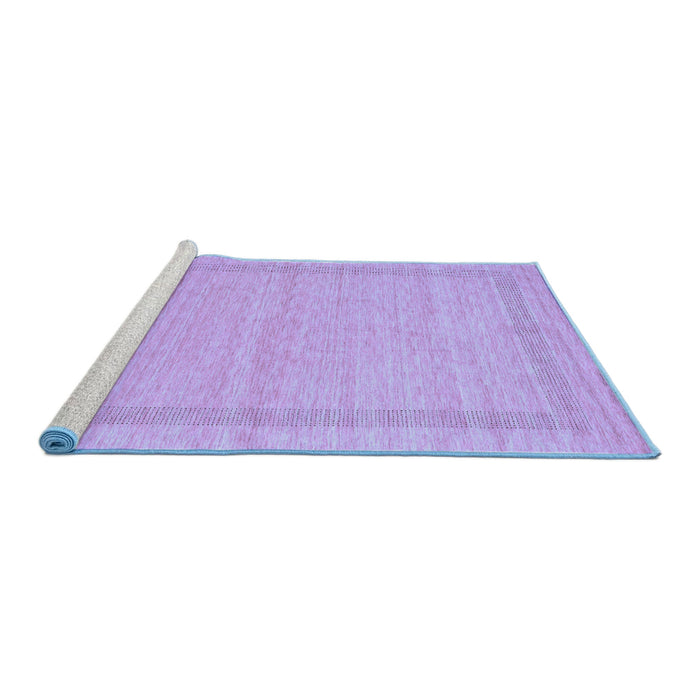 Sideview of Machine Washable Abstract Blue Contemporary Rug, wshcon1770blu