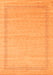 Serging Thickness of Machine Washable Abstract Orange Contemporary Area Rugs, wshcon1770org