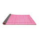 Sideview of Abstract Pink Contemporary Rug, con1770pnk