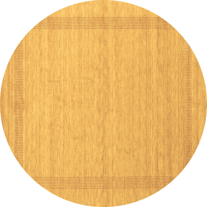 Round Abstract Brown Contemporary Rug, con1770brn