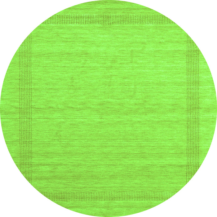Square Abstract Green Contemporary Rug, con1770grn