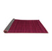 Sideview of Abstract Purple Contemporary Rug, con1771pur