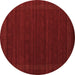 Round Abstract Brown Contemporary Rug, con1771brn