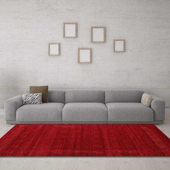 Contemporary Red Washable Rugs