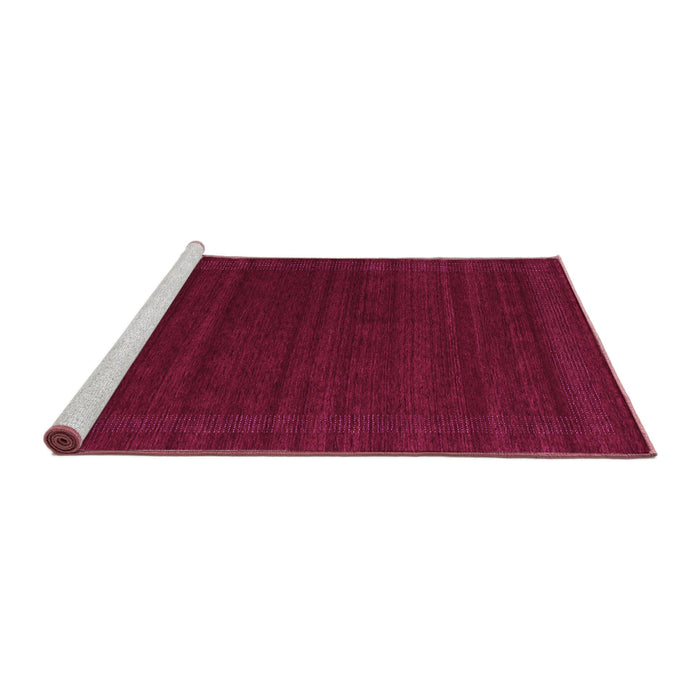 Sideview of Machine Washable Abstract Purple Contemporary Area Rugs, wshcon1771pur