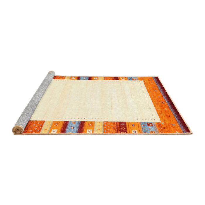 Serging Thickness of Machine Washable Contemporary Orange Rug, wshcon1772