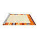 Serging Thickness of Machine Washable Contemporary Orange Rug, wshcon1772