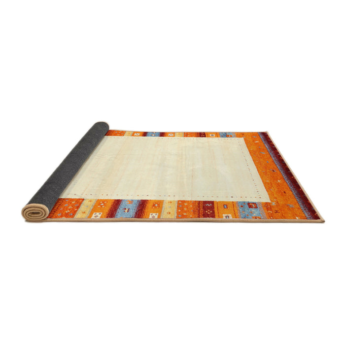 Thickness of Contemporary Orange Solid Rug, con1772