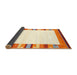 Thickness of Contemporary Orange Solid Rug, con1772