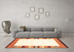 Machine Washable Solid Brown Modern Rug in a Living Room,, wshcon1772brn