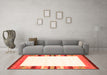 Machine Washable Solid Orange Modern Area Rugs in a Living Room, wshcon1772org