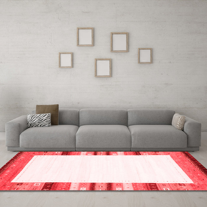 Modern Red Washable Rugs