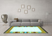 Machine Washable Solid Turquoise Modern Area Rugs in a Living Room,, wshcon1772turq