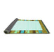 Sideview of Solid Turquoise Modern Rug, con1772turq