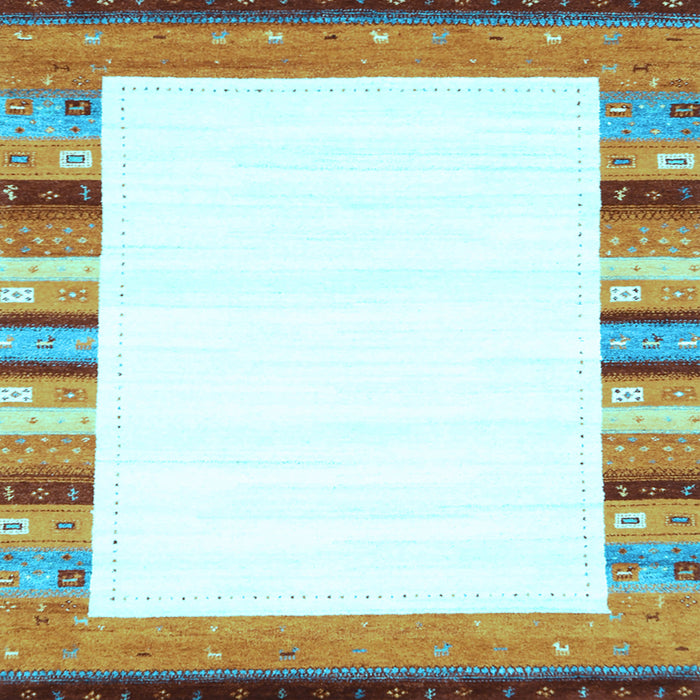 Square Solid Light Blue Modern Rug, con1772lblu