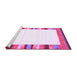 Sideview of Machine Washable Solid Purple Modern Area Rugs, wshcon1772pur