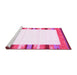 Sideview of Machine Washable Solid Pink Modern Rug, wshcon1772pnk