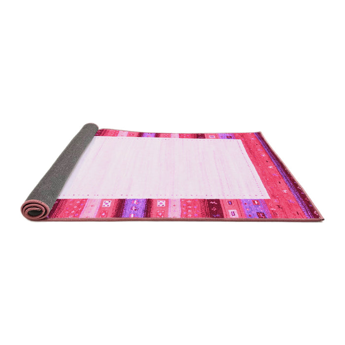 Sideview of Solid Pink Modern Rug, con1772pnk