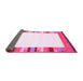 Sideview of Solid Pink Modern Rug, con1772pnk