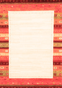 Solid Orange Modern Rug, con1772org