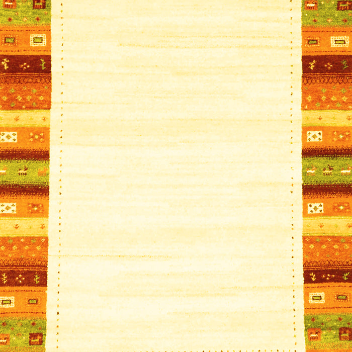 Solid Yellow Modern Rug, con1772yw