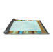 Sideview of Solid Light Blue Modern Rug, con1772lblu